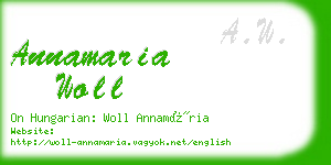 annamaria woll business card